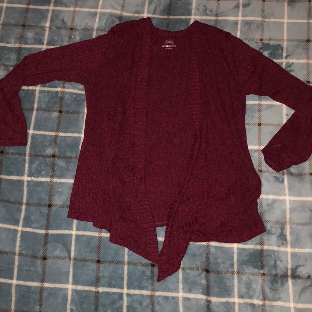 Justice For Girls Cardigan Size 20 Red and Black